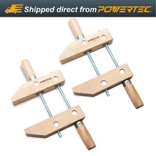 POWERTEC 71839 Wooden Handscrew Clamp-12 Inch Hand Screw Clamps Woodworking, 2PK