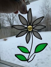 Vintage Stained Glass Flower Window Decoration Sun Catcher