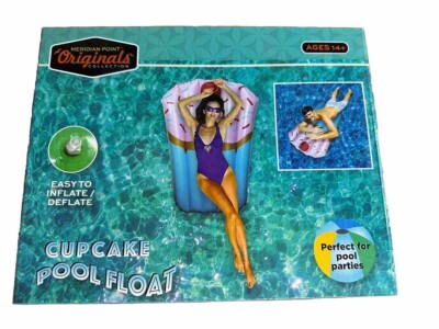 Cupcake Pool Float Inflatable New In Box Pool Lake Summertime