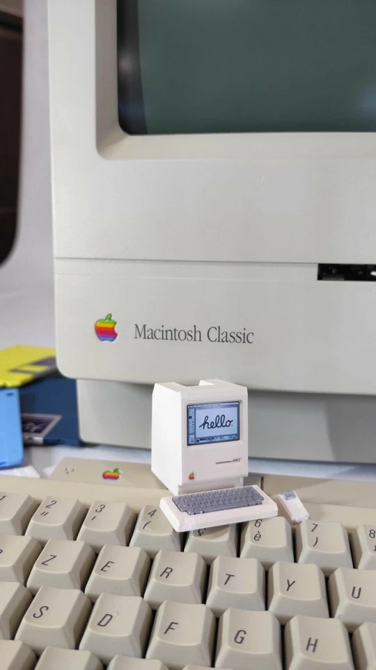 1:10 scale Apple Macintosh Retro Computer  miniature SE Plus Classic gadget Mac - Immagine 4 di 4