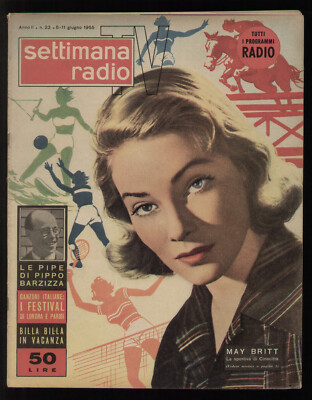 TV RADIO WOCHE 23/1955 MAY BRITT MARIA PIA CASILIO BARZIZZA BILLA ZANUSO