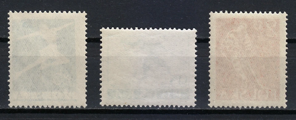 Polonia 1953 MNH Mi 831-833 Sc 602-604 Figura Scating, Esquí, Hockey sobre Hielo ** Foto 2 de 2