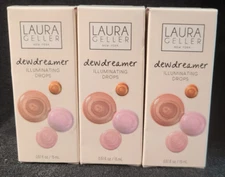 ❤Best $ Lot 3x ❤Laura Geller Dewdreamer Illuminating Drops DIAMOND DUST 15ml❤