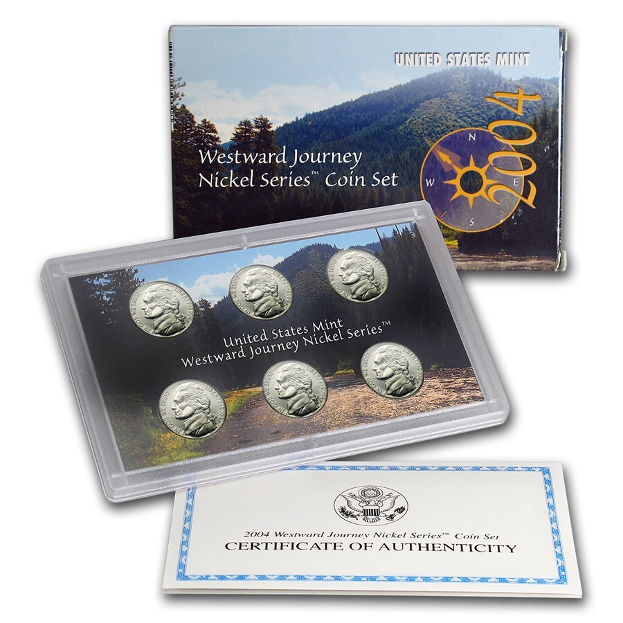 2004 U.S. MINT Westward Journey Nickel Series Coin Set Complete