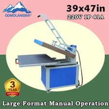 39 x 47in Large Format Manual Textile Thermo Transfer Heat Press Machine 220V 1P