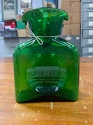 Blenko Glass Water Bottle, White Sulphur Springs, West Virginia Green C&O