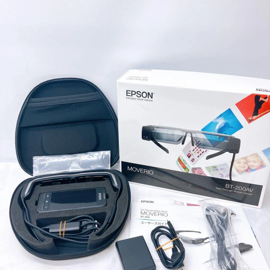 Epson BT-200AV Moverio See-Through Smart Glasses With Adapter