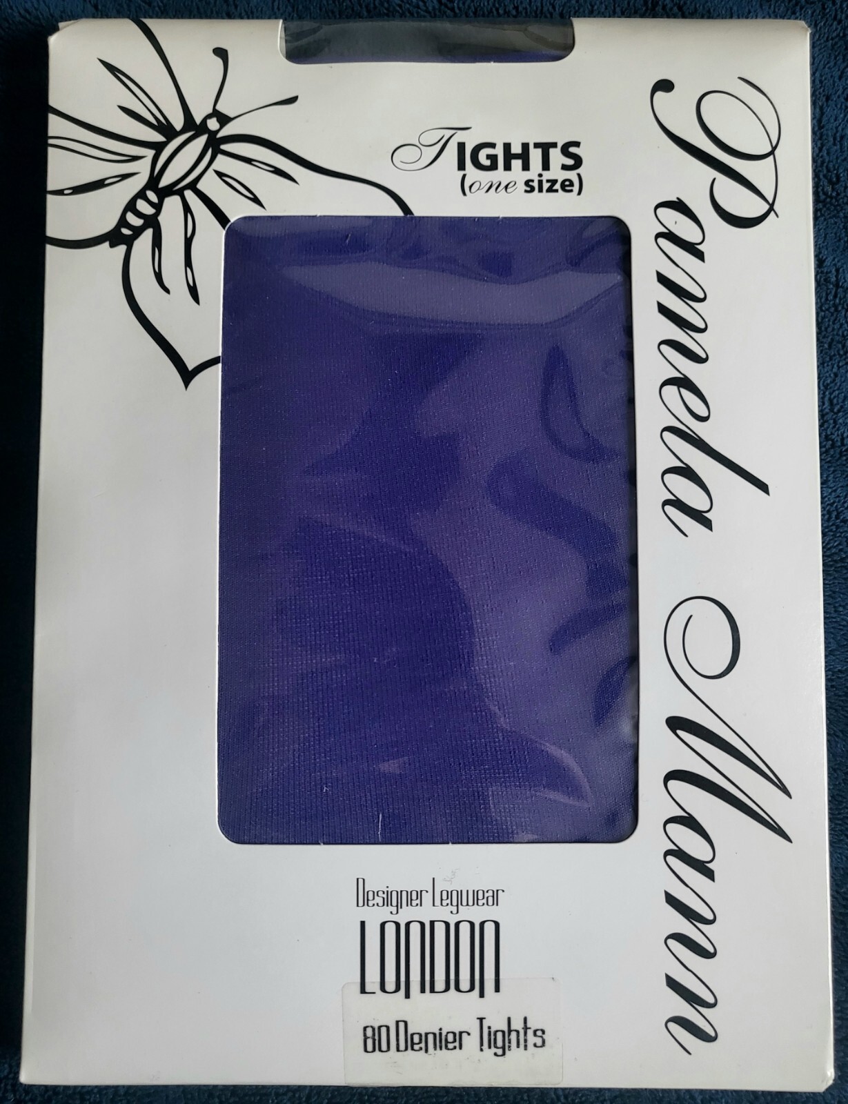 Medias de diseño Legware Pamela Mann 80 DEN, talla única, FloPurple, embalaje original