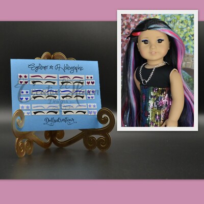 American Girl Accessories Custom HOLOGRAPHIC Eyeliner Makeup Jess Tenney dolls