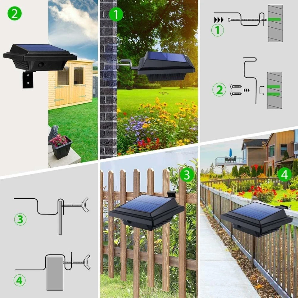 6Pc Solar Powered Light Sensor 40LED Lamp Outdoor GardenYard Security Wall Light - Image 4 of 4