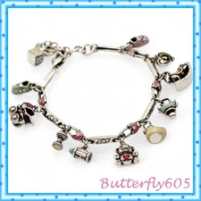 Brighton Baby Love Girl Pink Duck Bear Pacifier Charm Bracelet NWOT