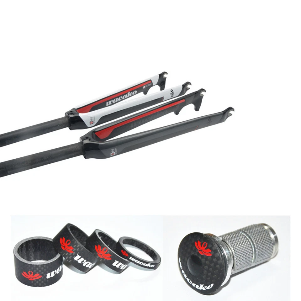 Carbon Fiber Forks Disc Brake Rigid Fork 700C With Spacer Top Cap For Road Bike - Image 3 of 4