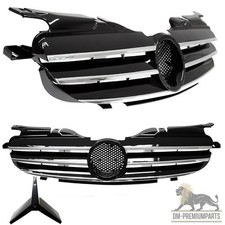 Kühlergrill hochglanz Schwarz + Chromleiste passend für Mercedes SLK R170 96-04 Kühlergrill hochglanz Schwarz + Chromleiste passend für Mercedes SLK R170 96-04
