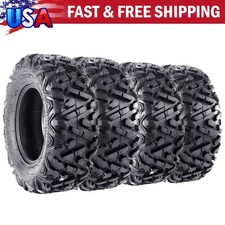 4 Set 25x8-12 Front 25x10-12 Rear Atv Tires Off-road All Terrain 6pr Mud Tires
