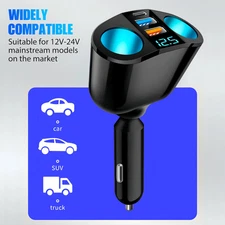 Outlet Dual USB Car Cigarette Lighter Socket Splitter Power Adapter Charger Lot