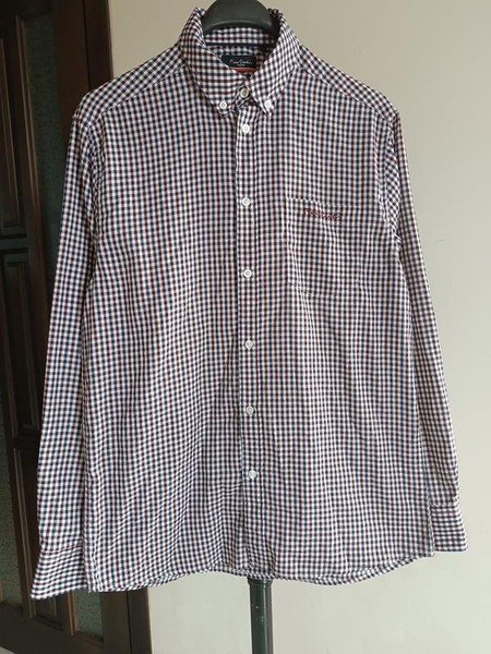 Men Pierre Cardin Shirt Navy Polyester 38 / M / 46