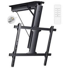 Electric Ceiling TV Mount, Remote Adjustable Flip Down Bracket for 32 to 70 I...
