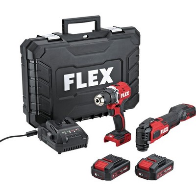 Flex Akku-Bohrschrauber DD 2G 18.0-EC LD + Akku-Multitool MT 18.0-EC + 2 Akkus