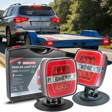 Magnetic Wireless Tail Lights for Trailer, Wireless Trailer Lights Kit 2PCS