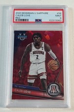 2023 Bowman U Chrome Sapphire Caleb Love /5 Red 🔴 Arizona Wildcats PSA 9 POP 1