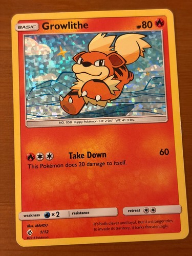 Growlithe 1/12 Confetti Holo LP - McDonald's Collection 2018 - Pokemon TCG