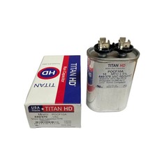 Titan HD POCF10A 10 MFD 440/370V Oval Run Capacitor USA Made NOS
