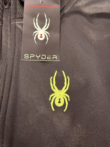 New Spyder Ghost Men's Racer 1/4 Zip Pullover Hoodie Green/Black Size Small - Picture 5 of 11