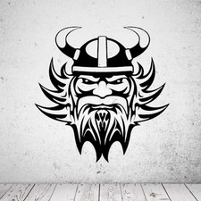 Wandtattoo Wikinger mit Tribal - Aufkleber für die Wand