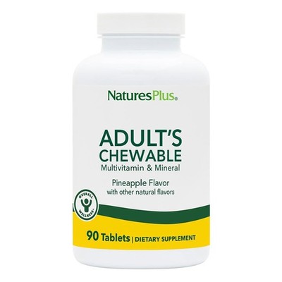 NaturesPlus Adult's Chewable, Pineapple Flavor - 90 Count (Pack of 1), Yellow