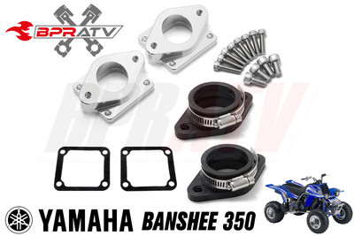 TWO BANSHEE BILLET Aluminum SINGLE INTAKES Carb Boots Intakes 38mm 39mm 41mm PWK