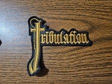 TRIBULATION, SEW ON GOLDEN EMBROIDERED PATCH