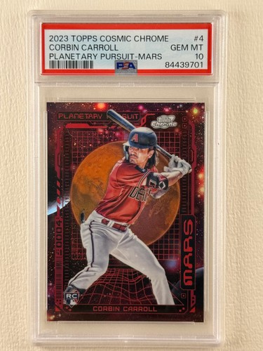 2023 Topps Chrome Cosmic #PPMA-4 Corbin Carroll Planetary Pursuit Mars PSA 10