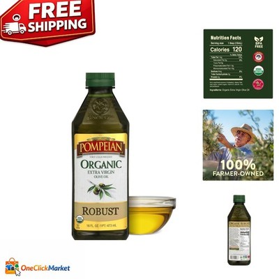First Cold Pressed Organic Extra Virgin Olive Oil - 16 FL OZ for Healthy Cooking