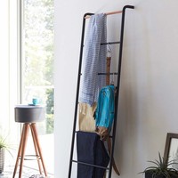 Yamazaki Deko Leiter Handtuchhalter Kleiderleiter Dekoleiter Schwarz