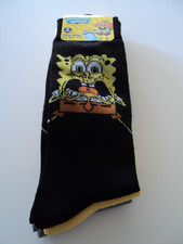 SpongeBob Squarepants Socks-lot of 3 -New with Tags-Size Men's 6-12