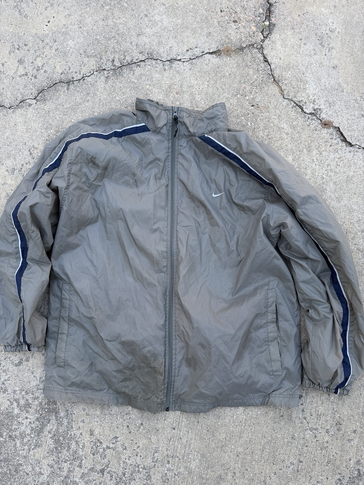 Vintage Y2K Nike Full Zip Jacket Green/brown Large