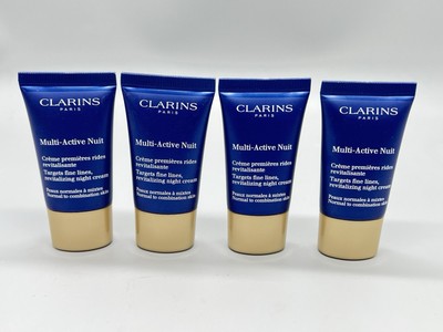 4 Pack - Clarins Targets Fine Lines Revitalizing Night Cream - 0.5 oz Sealed