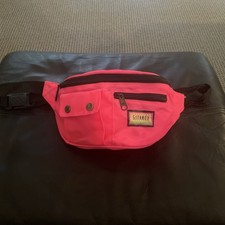 Vintage Fanny Pack GITANO Neon Hot Pink Adjustable Waist Belt Free Shipping
