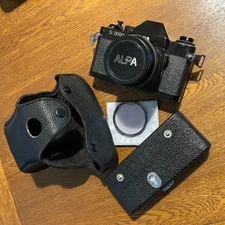 ALPA SI 2000 Film Camera M42 w AUTO ALPA 55mm F1.4 lens Leather Cover