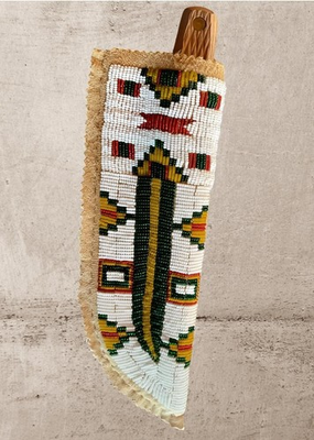 #ad Indian Beaded Cover Native American Sioux Handmade Sheath $69.00