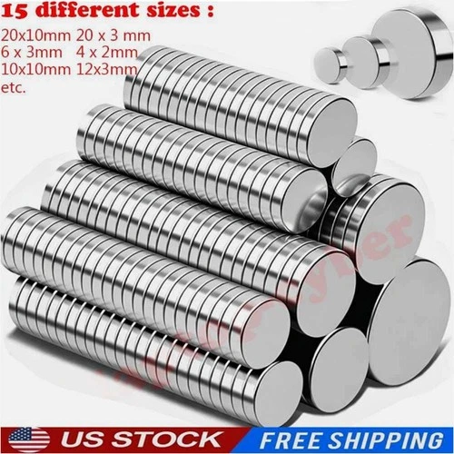 5-100 PCS Small Magnets Mini Tiny Round Micro Magnet Neodymium Disc Rare Earth