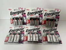 (Lot of 6) Energizer MAX 9V Batteries 2 Pack, 9 Volt Alkaline 12 Total batteries