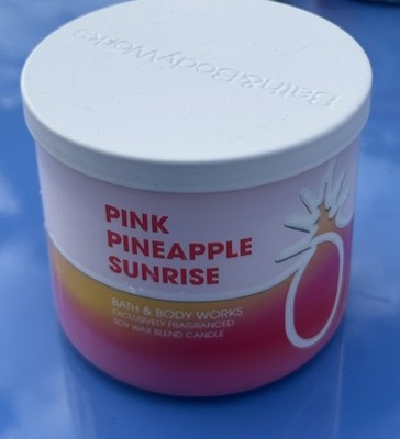 Bath & Body Works PINK PINEAPPLE SUNRISE 3-Wick Candle 14.5 oz NEW