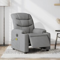 Massagesessel Elektrisch Mit Stoffbezug Hellgrau Shiatsu Relax Sessel