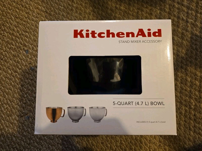 KitchenAid 5-Quart Metallic Black Stainless Steel Mixing Bowl KSM5SSB