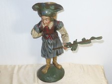 Superbe Statue En Bois "La Vendangeuse" Du Grötnaertal! Belle Sculpture!