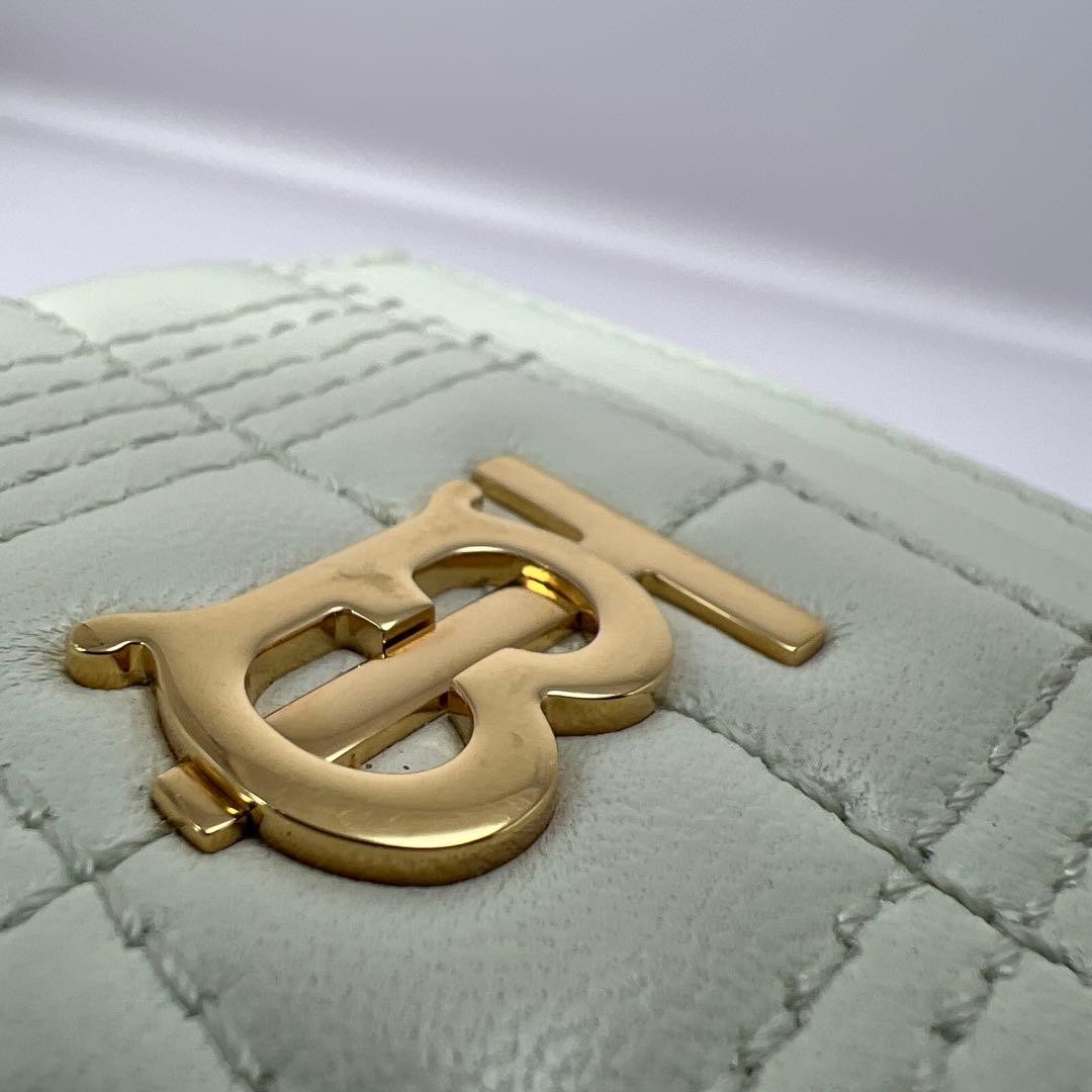 Burberry TB Logo Leather Card Case Mint Green thumbnail 12