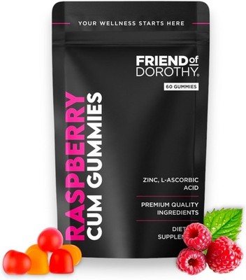 FRIEND OF DOROTHY Raspberry C*M Gummies 60 Count (Pack of 1),