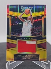 2018-19 Panini Select Jamal Crawford Clippers Gold Prizm 2 Color  Patch 10/10