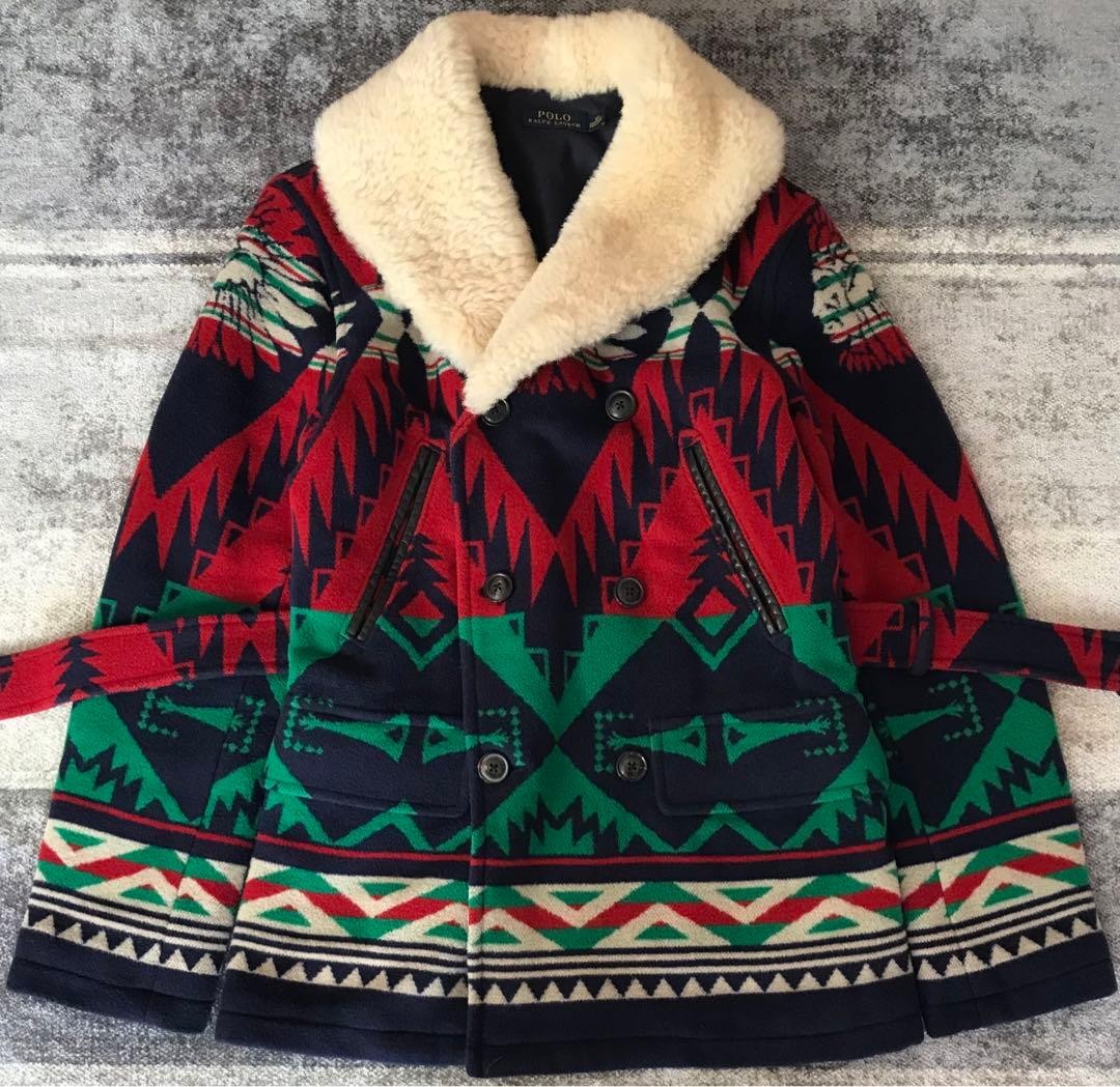 Ralph Lauren Native Pattern Shearling Collar XS W… - image 7